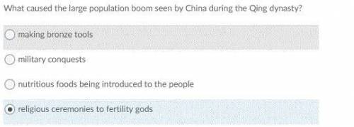 What caused the large population boom seen by china during the qing dynasty