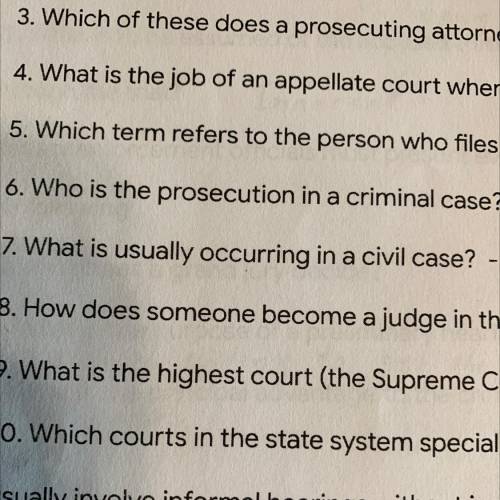 Please only try to answer 6 and 7