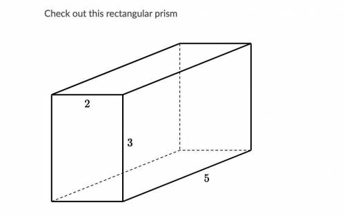 Find the surface area of the rectangular prism (above) using its net (below)