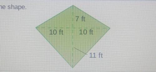 Find teh area of the shape. help pleasee​