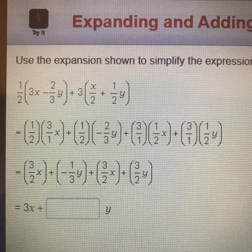 Use the word expansion shown to simplify the expression
