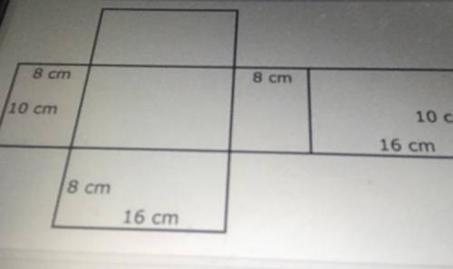 What is the surface area of the rectangular prism shown by the net?

A-160 cm^2
B-368cm^2
C-736 c
