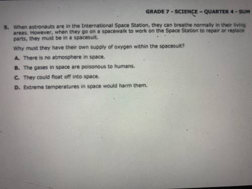 Can y’all help with this science question
