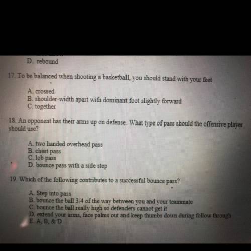 Help please, with #18, it’s a basketball question