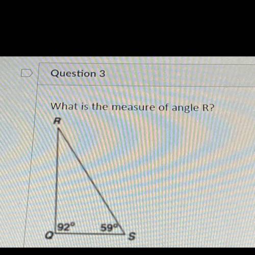 What is the measure of angle R ?
hey guys 50 points! plz help in middle of my final