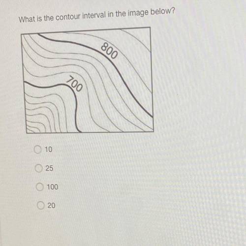 What is the contour interval in the image below?