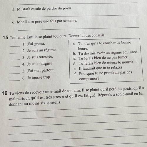 I need help with # 16 please