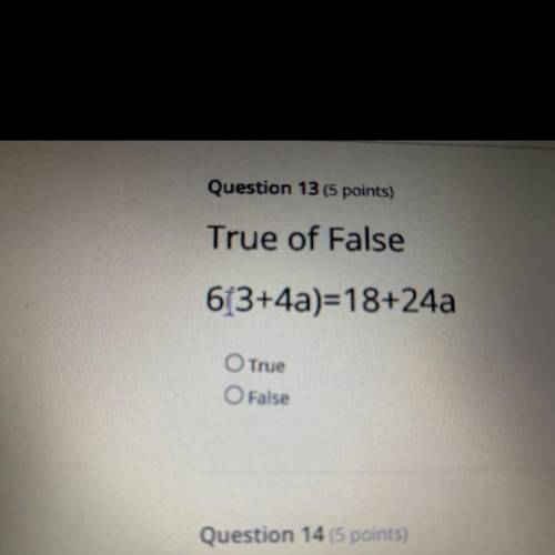It’s supposed to say true or false but can someone help giving brainliest
