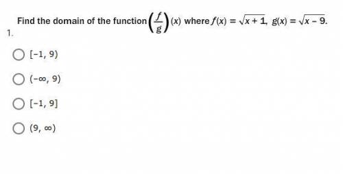 Find the domain of the function