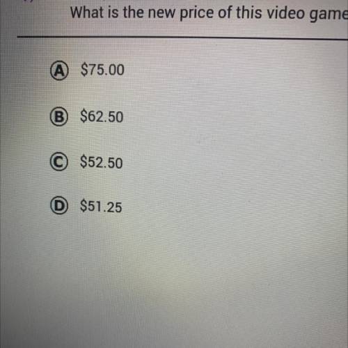 Last year a video game cost $50. Price increase by 25% this year. What is the new price of this vid