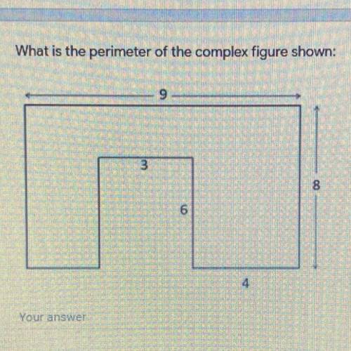 What is the perimeter of the complex figure shown