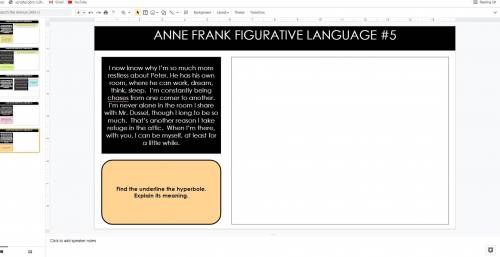 Anne Frank Figurative language