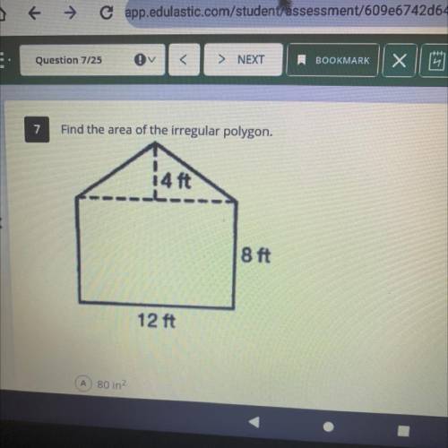 Find the area of the irregular polygon?