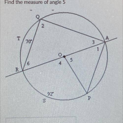 ASAPPPP 
Find the measure of angle 5