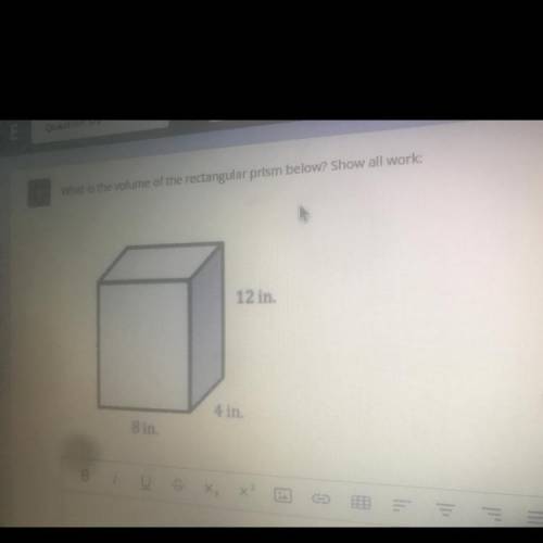What is the volume of the rectangle prism below
