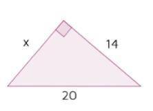 What is the value of x in the triangle below? Round your answer to the nearest tenth if necessary.