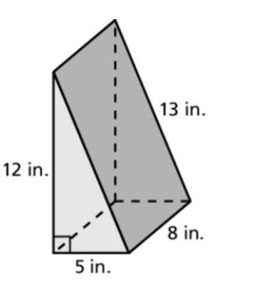 Find the surface area of the triangular prism.
help PLZ!!