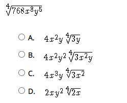 Select the correct answer.
Simplify the expression.