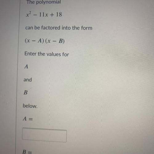 Find the values for A and B