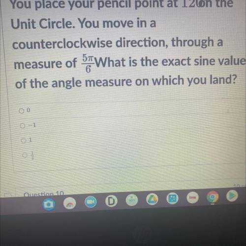 What is the exact sube value of the angle measure on which you land?
