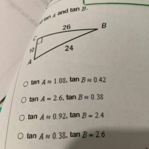 Find tan A and tan B.