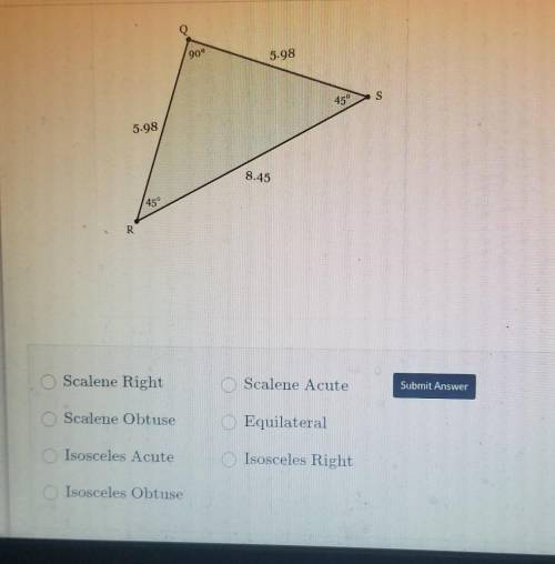 Please help . Determine the type of triangle that's drawn below.​
