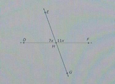 What is x and the measure of angle EHF​