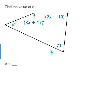 Please find the value of x.
