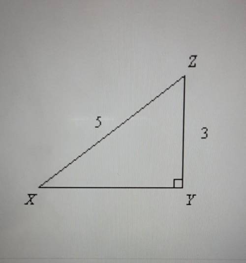 In triangle XYX, angle Y ia a right angle and sinX= ⅗. Find cos X, cot X, and sin Z in fraction and
