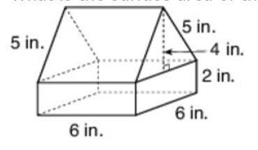 I need help What is the surface area of the following figure? A 168 B 192 PLEASE HELP