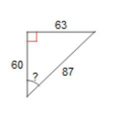 Find the measure of the angle indicated to the nearest degree.