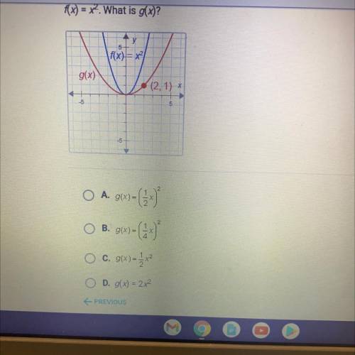 PLEASE HELP ASAP IF U CAN
f(x) = x2. What is g(x)?