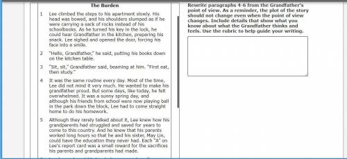 Rewrite paragraphs 4-6 from the Grandfather’s point of view. As a reminder, the plot of the story s