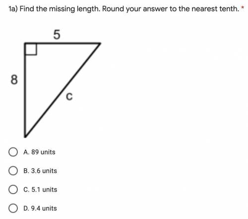 Find the missing length. Round your answer to the nearest tenth.