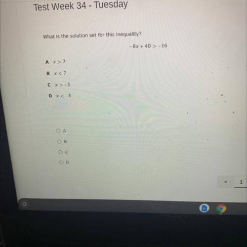 What is the solution set for this inequality