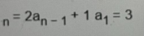 Pls find the first 5 terms of the sequence: