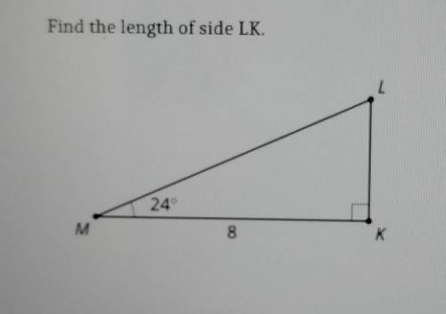Find the length of side LK. ​