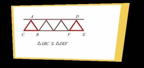 Let’s say that in these congruent triangles, the length of side AB in the first triangle is 6 feet.