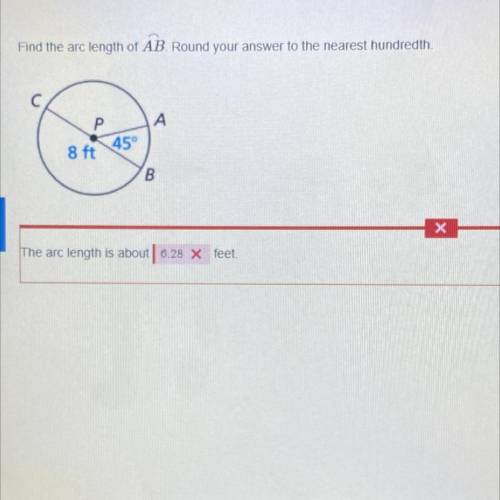 Find the arc length of AB. Round your answer to the nearest hundredth, help please