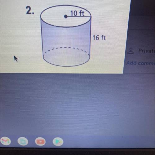 Find the volume of the cylinder. Round your
answer to the nearest tenth.