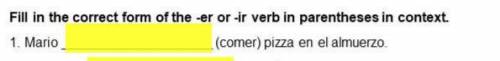 Fill in the blank of the -er or -ir verb
