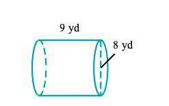 Find the surface area of a cylinder with a height of and a base diameter of .

Use the value 3.14