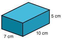 A rectangular prism has the dimensions shown. What is the total area of the prism?

170 cm 2
270 c