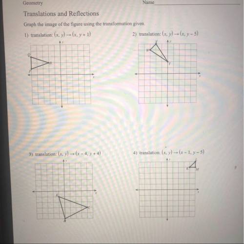Graph the image of the figure using the transformation given. NO LINK.