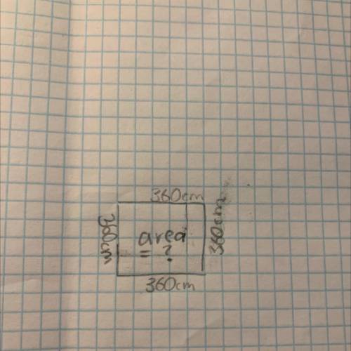 What’s the area of this square? do i just do 360x360?
