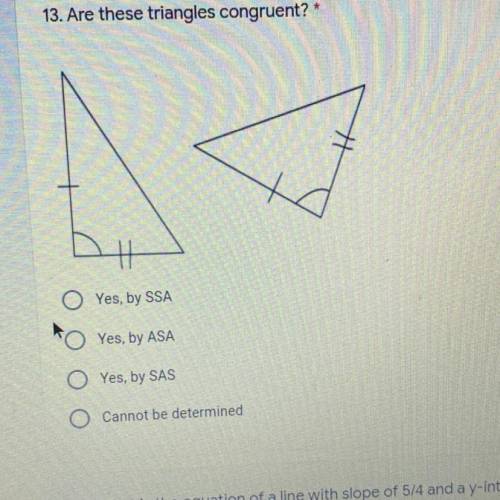 Are these triangles congruent?