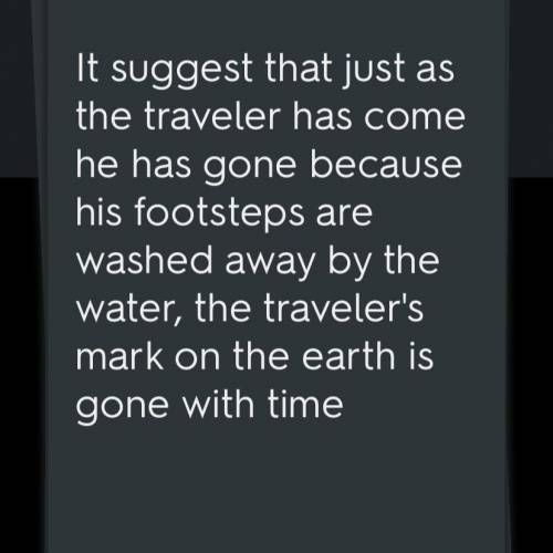 What do the lines reveal about the Traveler?