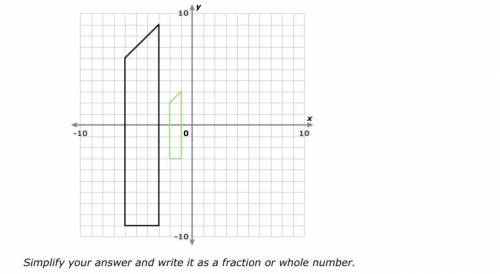The green shape is a dilation of the black shape. What is the scale factor of the dilation?