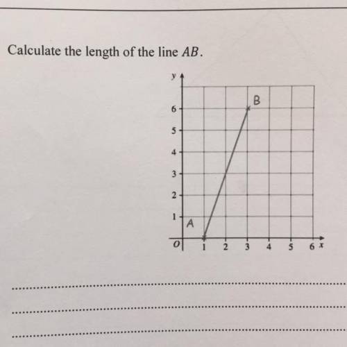 Calculate the length of line AB