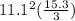 11.1^2 (\frac{15.3}{3})